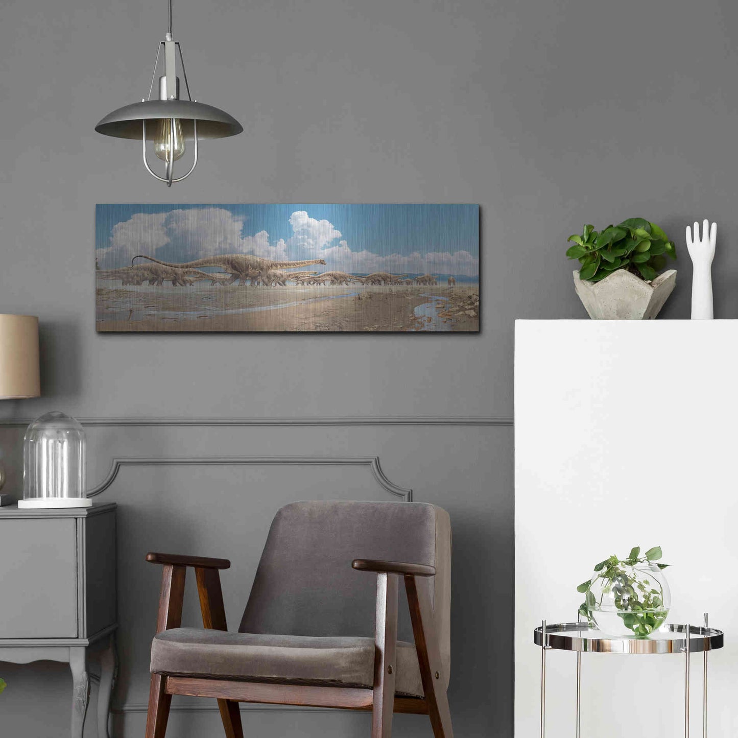 Luxe Metal Art 'Migration', Metal Wall Art,36x12