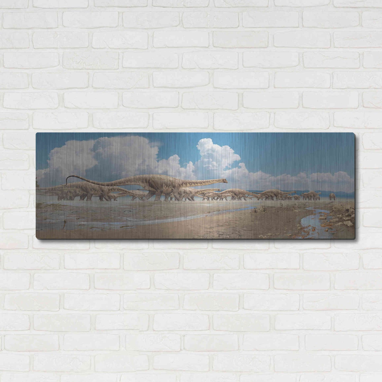 Luxe Metal Art 'Migration', Metal Wall Art,48x16