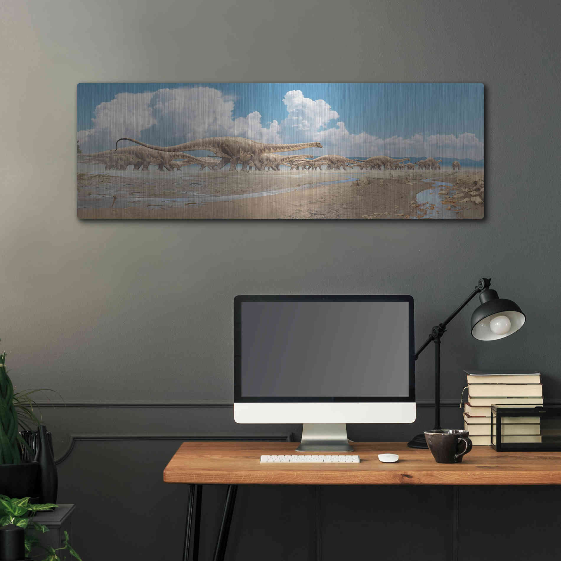 Luxe Metal Art 'Migration', Metal Wall Art,48x16