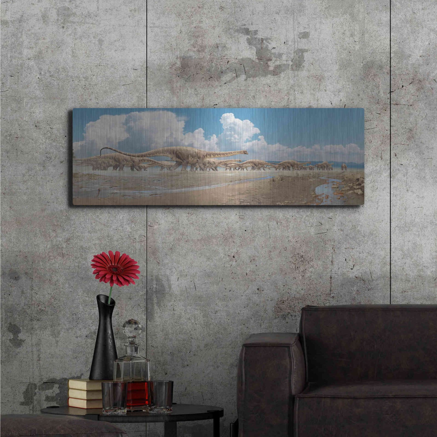 Luxe Metal Art 'Migration', Metal Wall Art,48x16