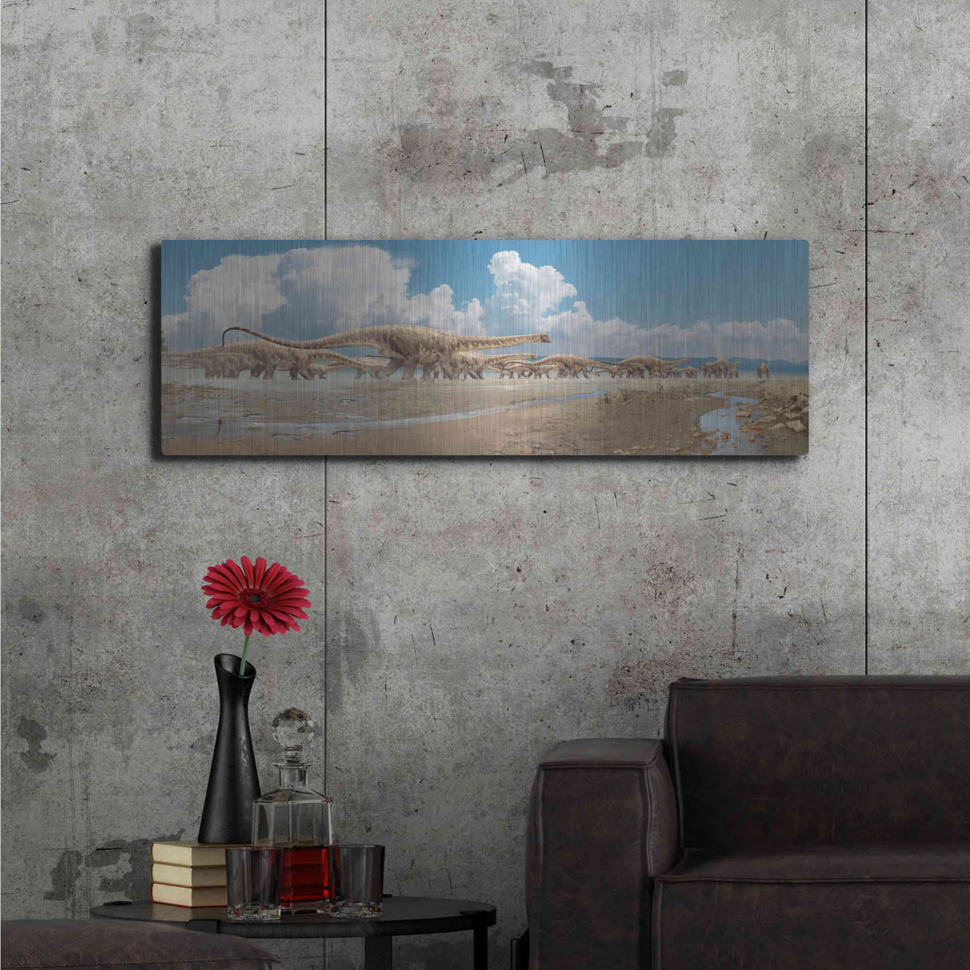 Luxe Metal Art 'Migration', Metal Wall Art,48x16