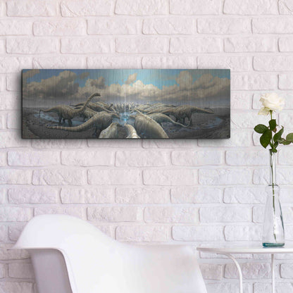 Luxe Metal Art 'Moment Before Extinction', Metal Wall Art,36x12