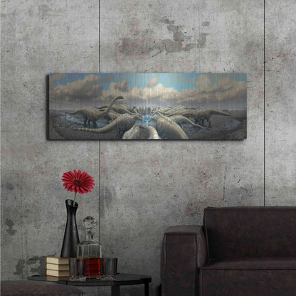Luxe Metal Art 'Moment Before Extinction', Metal Wall Art,48x16
