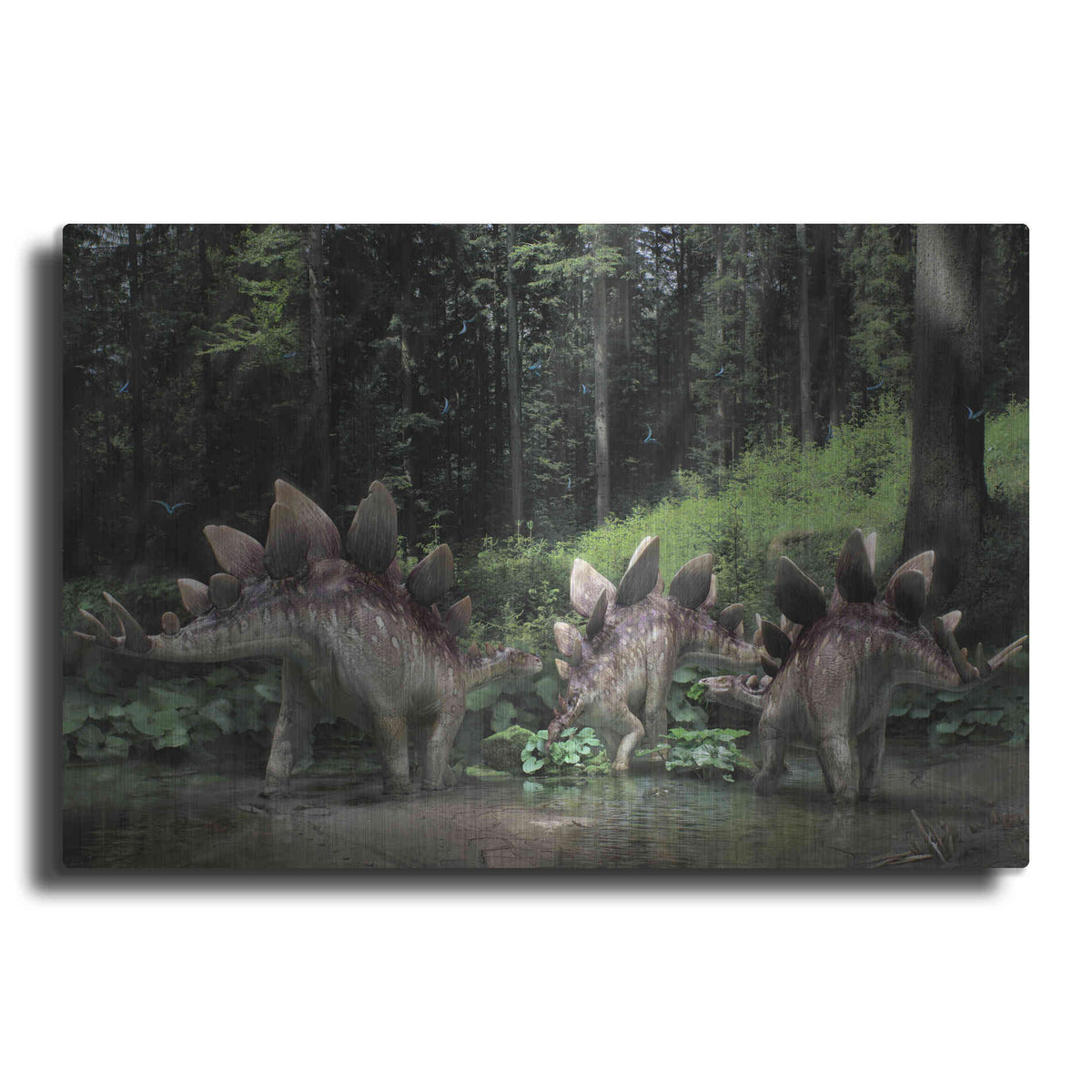 Luxe Metal Art 'Stegosaurus Family', Metal Wall Art