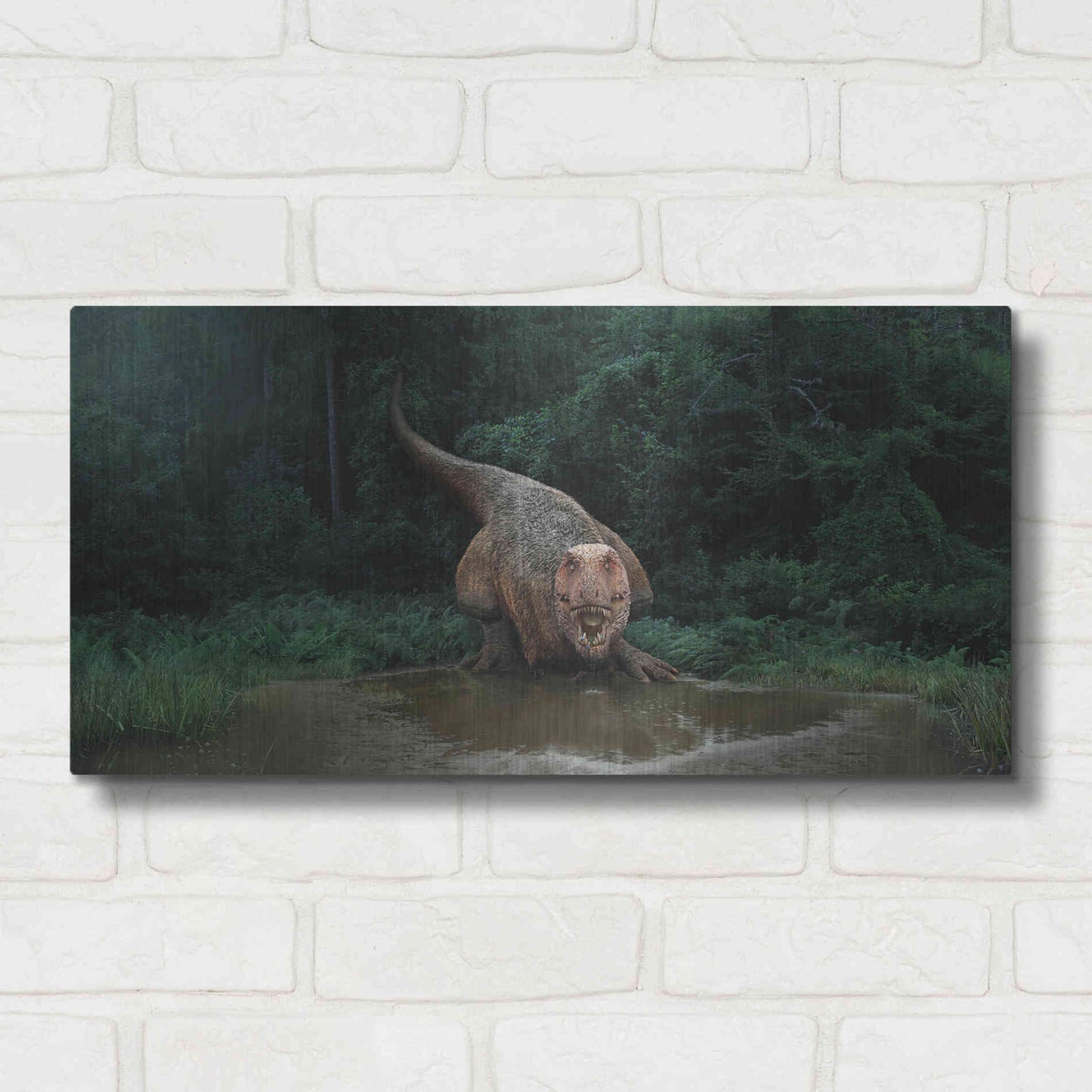 Luxe Metal Art 'Watering Hole', Metal Wall Art,24x12