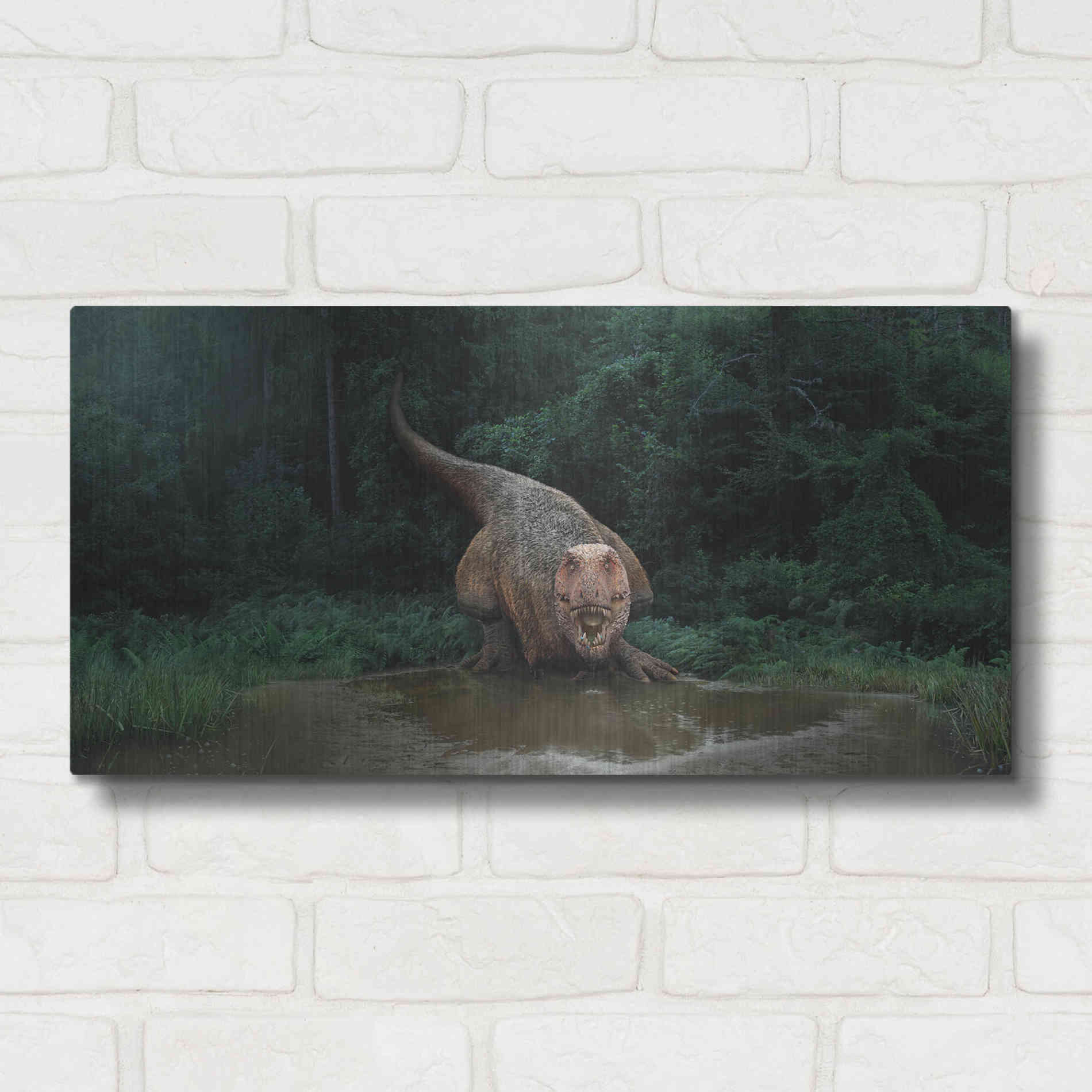 Luxe Metal Art 'Watering Hole', Metal Wall Art,24x12