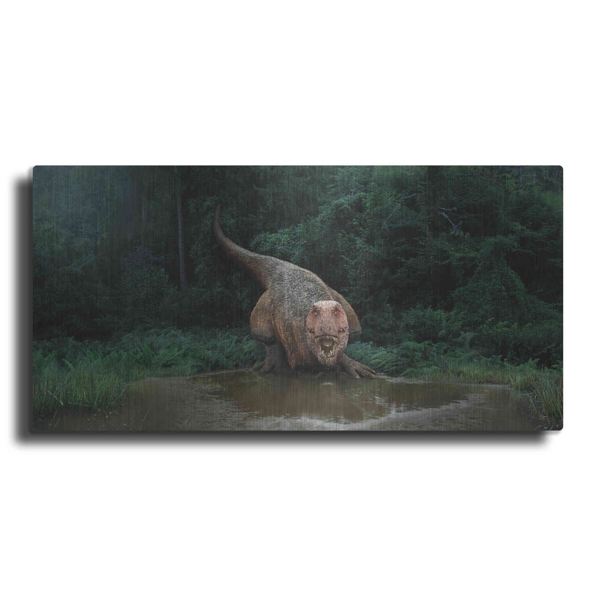 Luxe Metal Art 'Watering Hole', Metal Wall Art,2:1 L