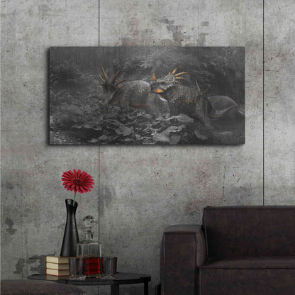 Luxe Metal Art 'Styracosaurus', Metal Wall Art,48x24