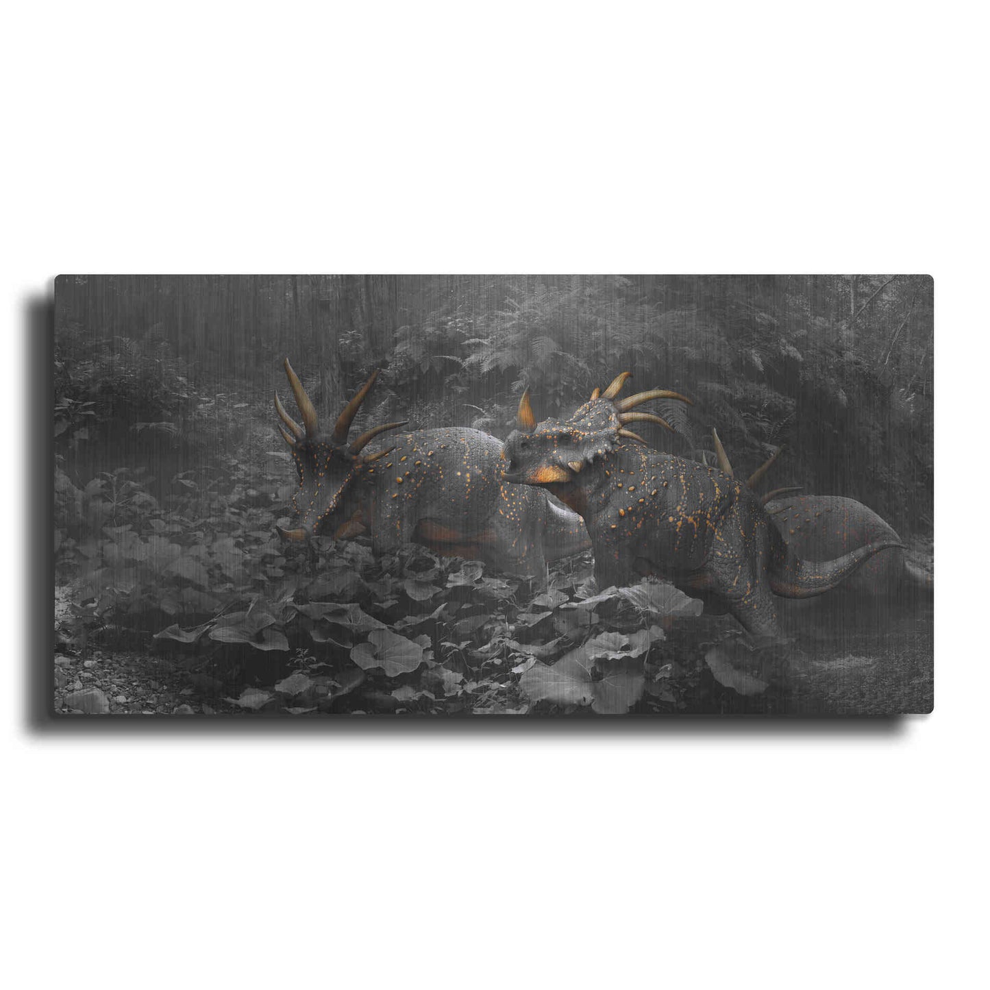 Luxe Metal Art 'Styracosaurus', Metal Wall Art,2:1 L