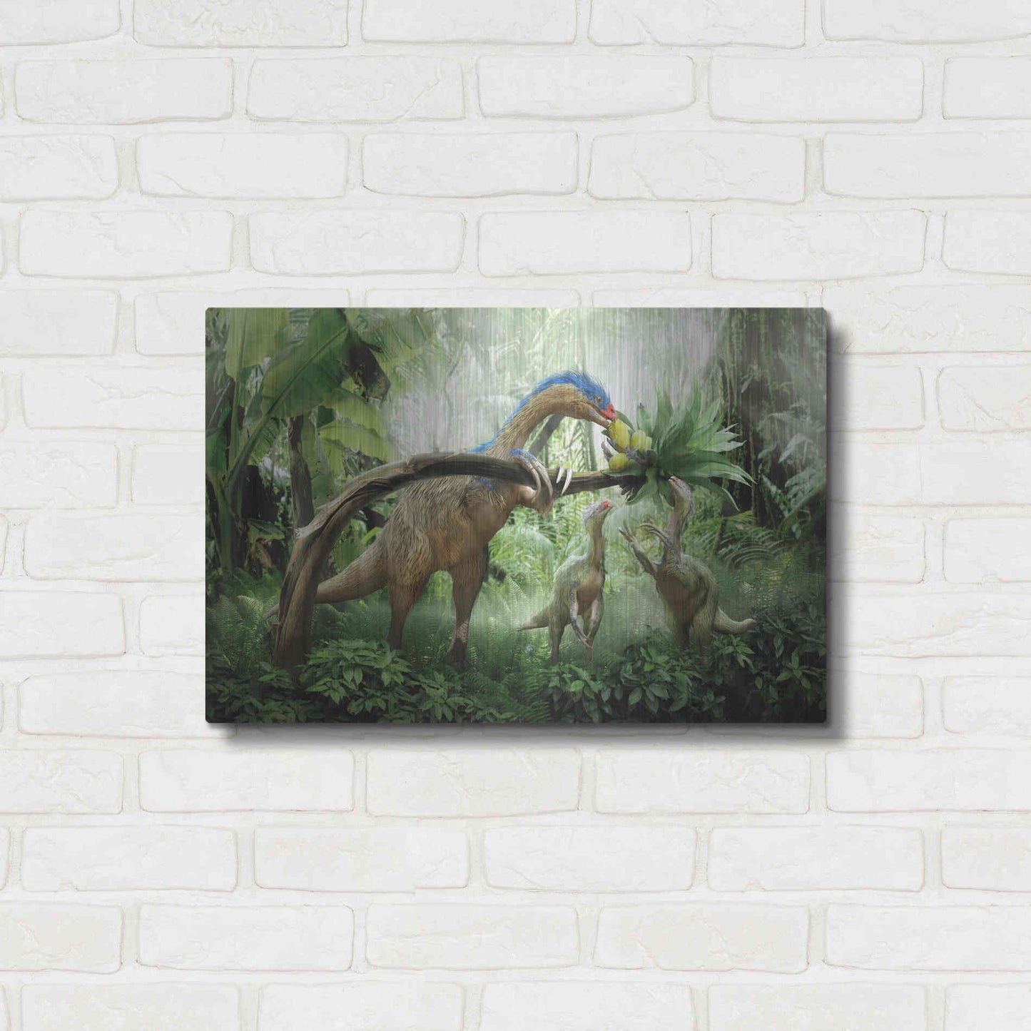 Luxe Metal Art 'Therizinosaurus', Metal Wall Art,24x16