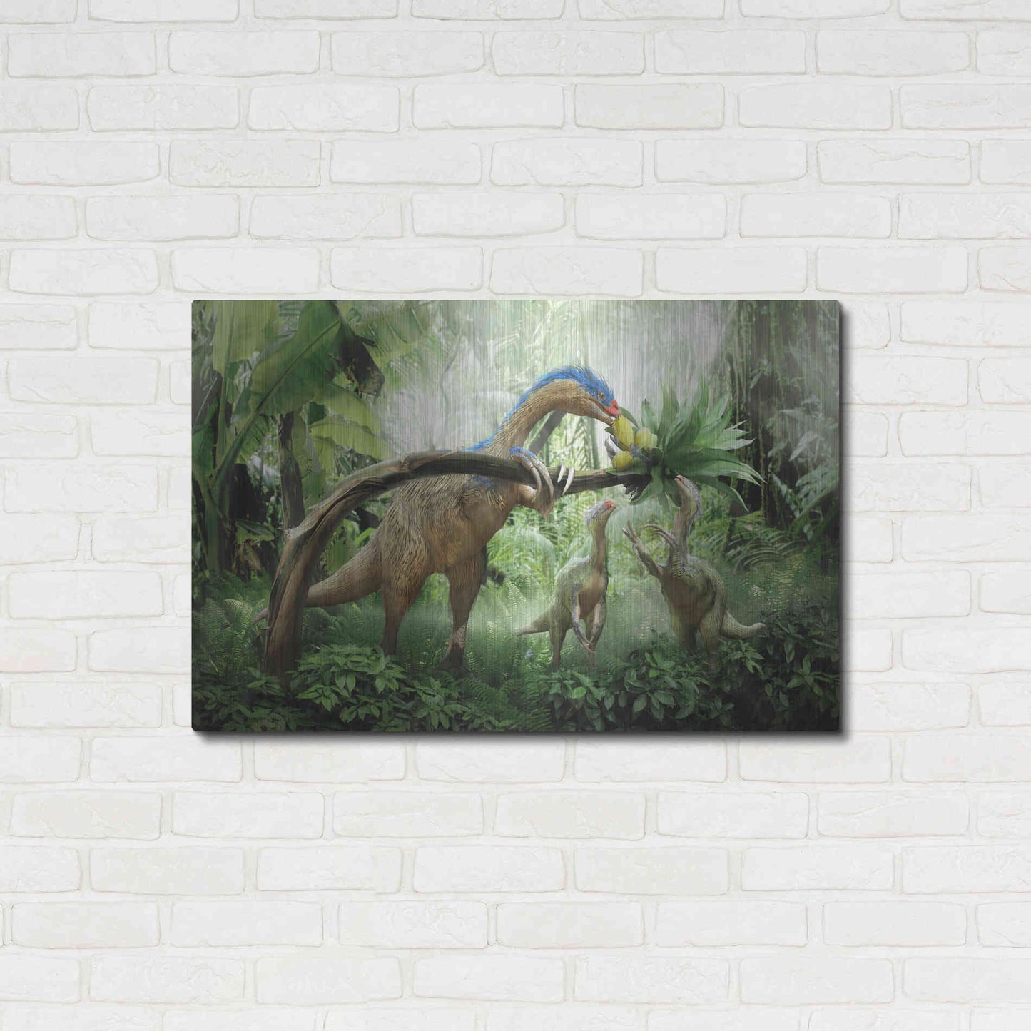 Luxe Metal Art 'Therizinosaurus', Metal Wall Art,36x24