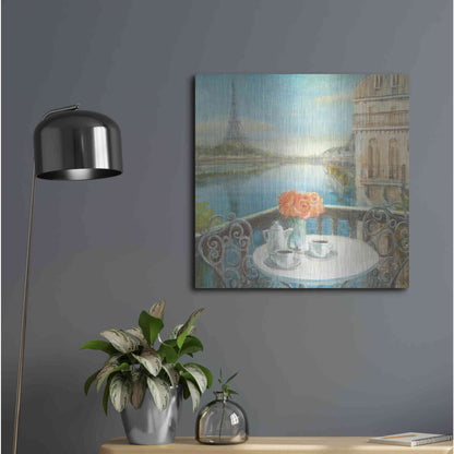 Luxe Metal Art 'Morning on the Seine' by Danhui Nai, Metal Wall Art,24x24