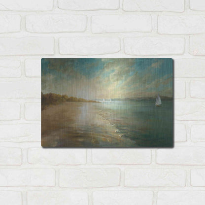 Luxe Metal Art 'Coastal Glow' by Danhui Nai, Metal Wall Art,16x12