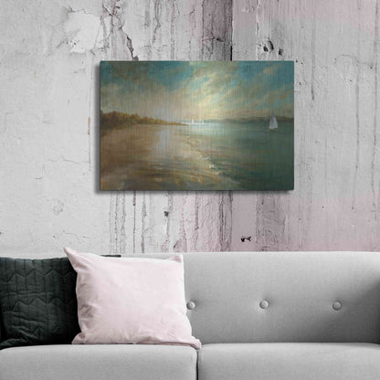 Luxe Metal Art 'Coastal Glow' by Danhui Nai, Metal Wall Art,36x24