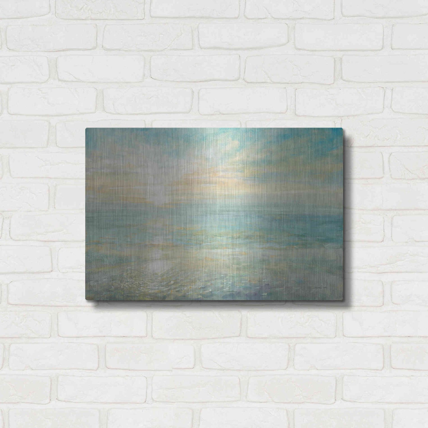 Luxe Metal Art 'Sunrise' by Danhui Nai, Metal Wall Art,24x16