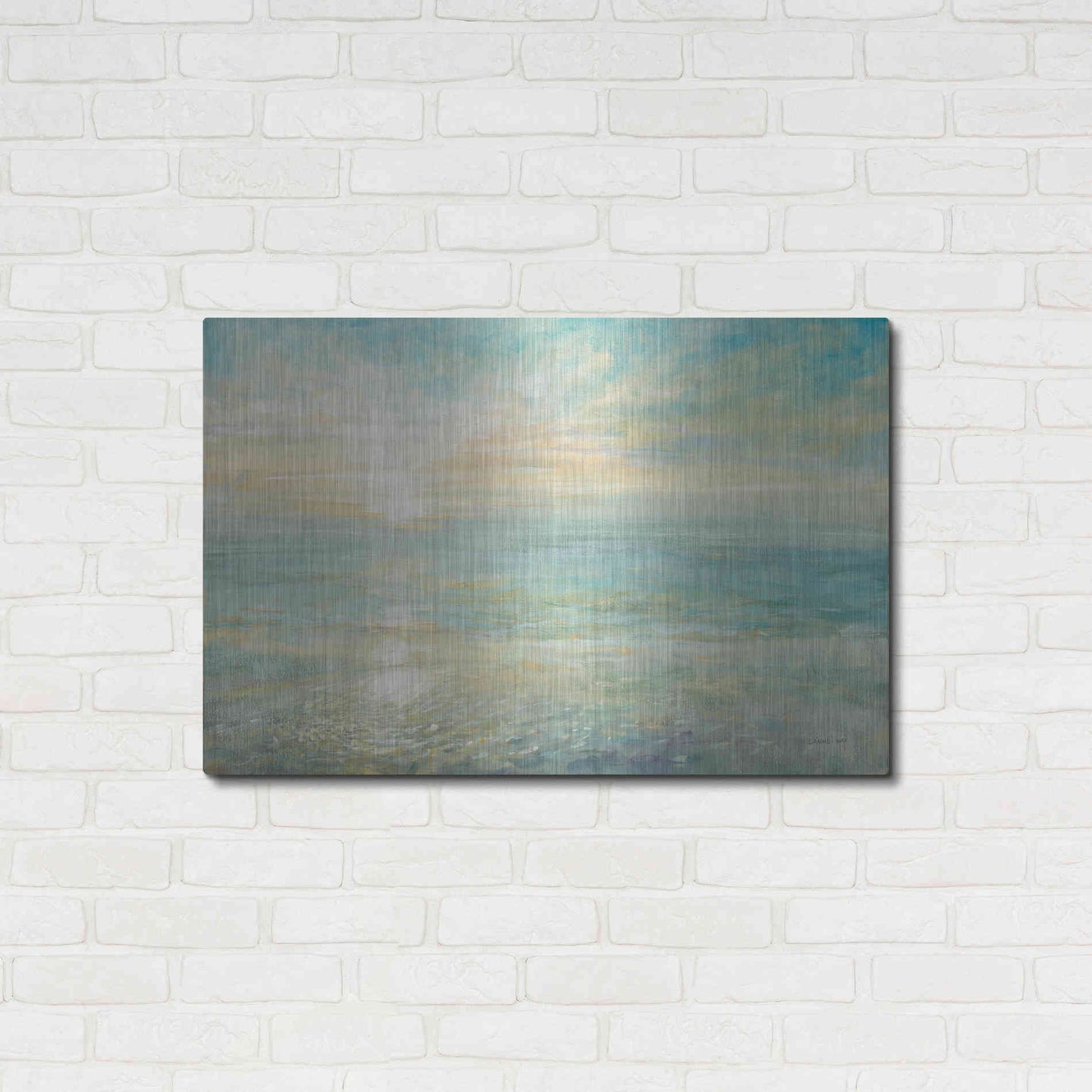Luxe Metal Art 'Sunrise' by Danhui Nai, Metal Wall Art,36x24
