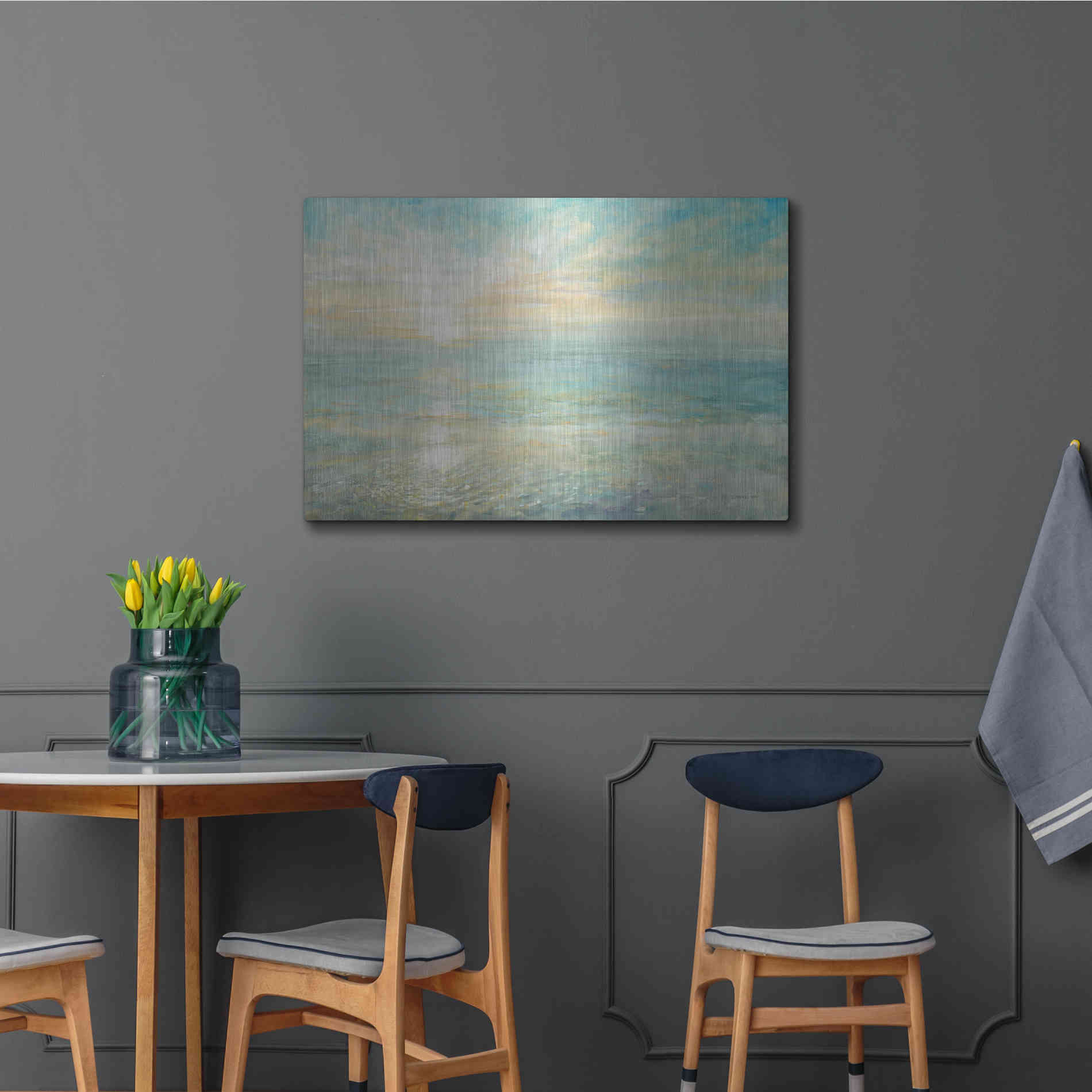 Luxe Metal Art 'Sunrise' by Danhui Nai, Metal Wall Art,36x24