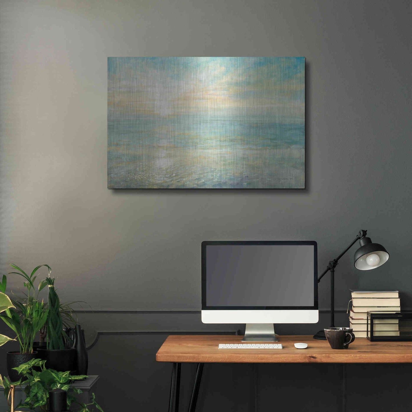 Luxe Metal Art 'Sunrise' by Danhui Nai, Metal Wall Art,36x24