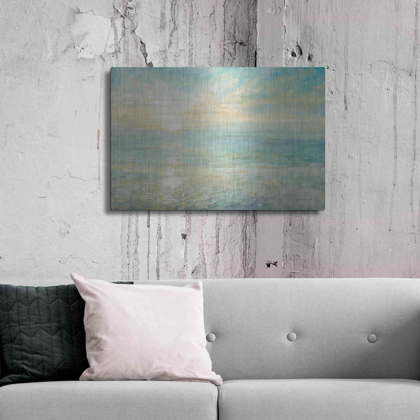 Luxe Metal Art 'Sunrise' by Danhui Nai, Metal Wall Art,36x24