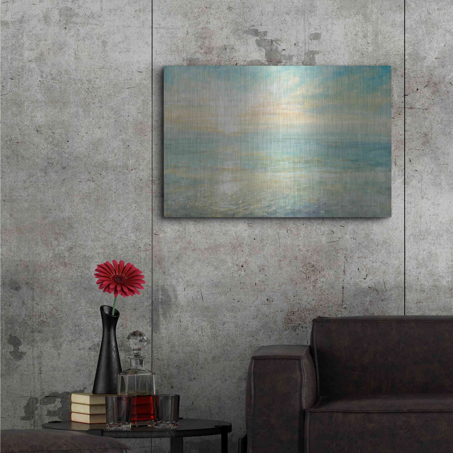 Luxe Metal Art 'Sunrise' by Danhui Nai, Metal Wall Art,36x24