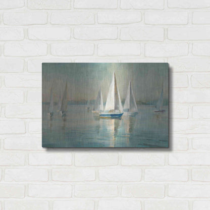 Luxe Metal Art 'Sailboats At Sunrise' by Danhui Nai, Metal Wall Art,24x16