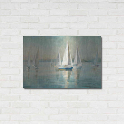 Luxe Metal Art 'Sailboats At Sunrise' by Danhui Nai, Metal Wall Art,36x24