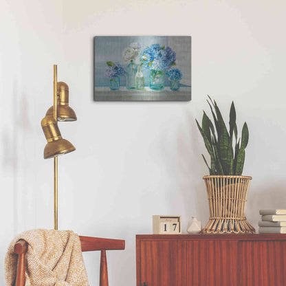 Luxe Metal Art 'A Beautiful Day at the Beach' by Danhui Nai, Metal Wall Art,24x16