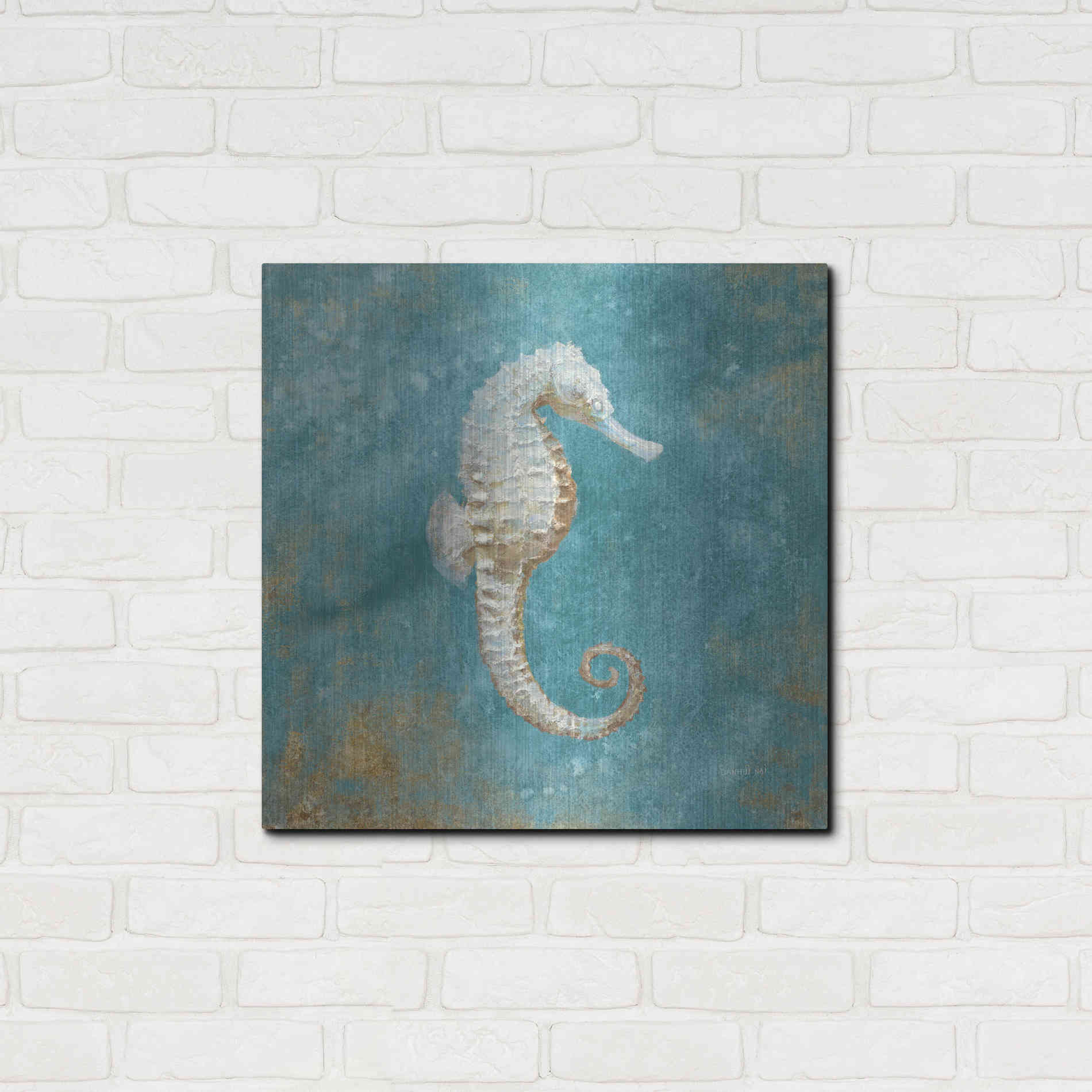 Luxe Metal Art 'Treasures From The Sea I' by Danhui Nai, Metal Wall Art,24x24