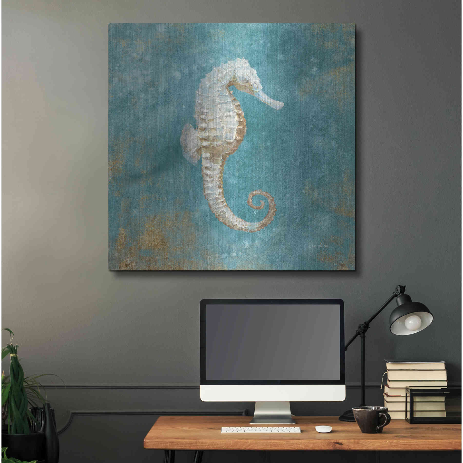 Luxe Metal Art 'Treasures From The Sea I' by Danhui Nai, Metal Wall Art,36x36