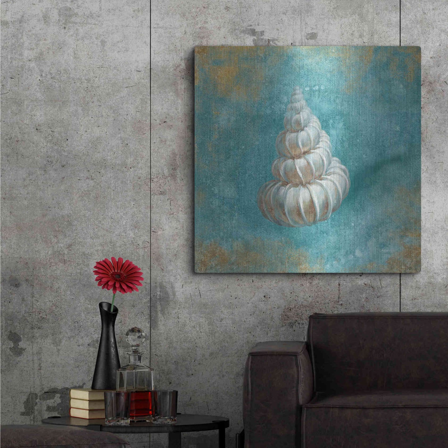 Luxe Metal Art 'Treasures From The Sea II' by Danhui Nai, Metal Wall Art,36x36