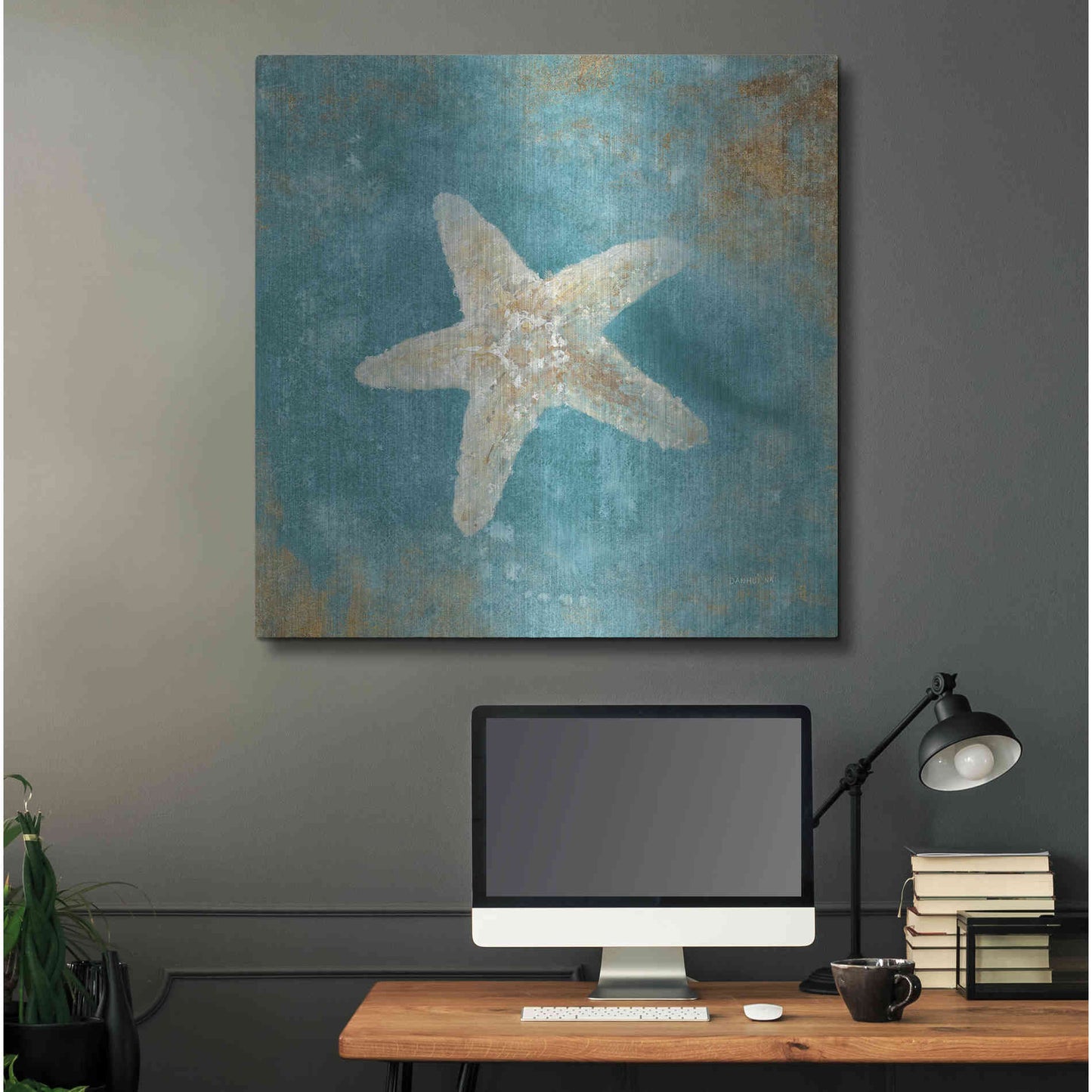 Luxe Metal Art 'Treasures From The Sea IV' by Danhui Nai, Metal Wall Art,36x36