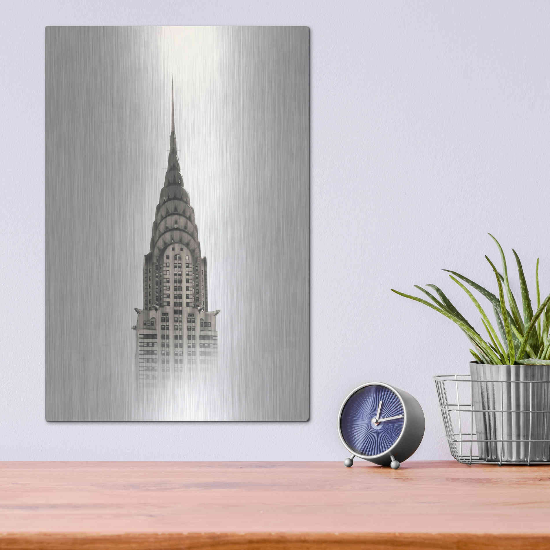 Luxe Metal Art 'Chrysler Building' by Nicklas Gustafsson, Metal Wall Art,12x16