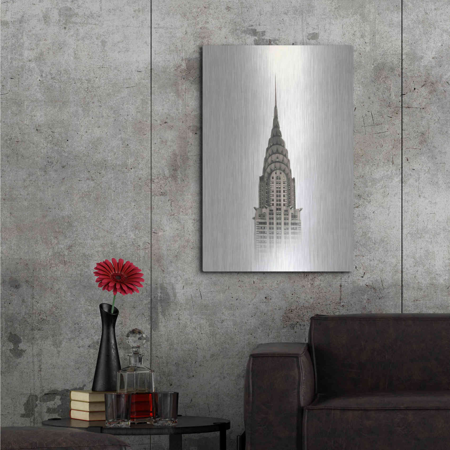 Luxe Metal Art 'Chrysler Building' by Nicklas Gustafsson, Metal Wall Art,24x36