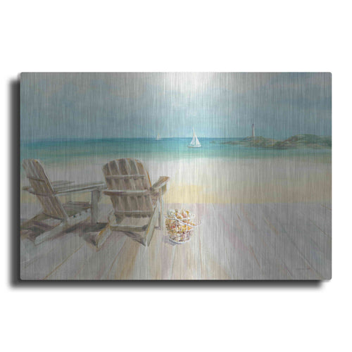 Luxe Metal Art "Seaside Morning 1" by Danhui Nai, Giclee, Metal Wall Art