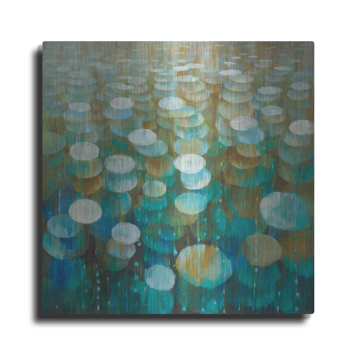 Luxe Metal Art 'Rain Drops' by Danhui Nai, Metal Wall Art