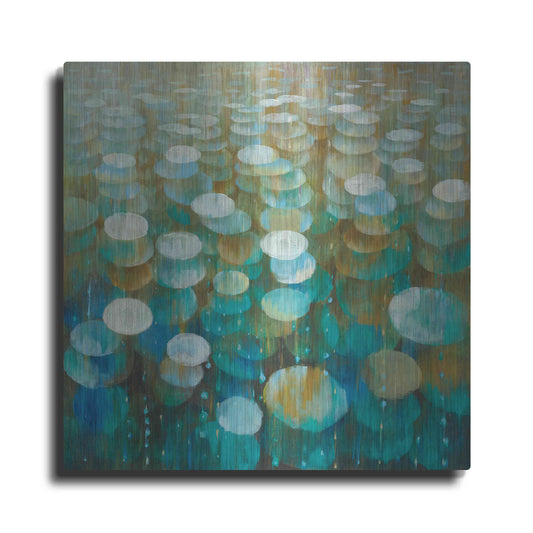 Luxe Metal Art 'Rain Drops' by Danhui Nai, Metal Wall Art
