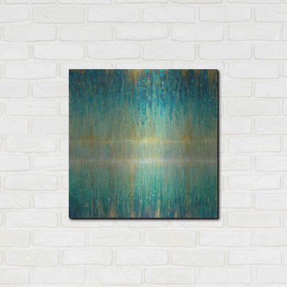Luxe Metal Art 'Rain Abstract I' by Danhui Nai, Metal Wall Art,24x24