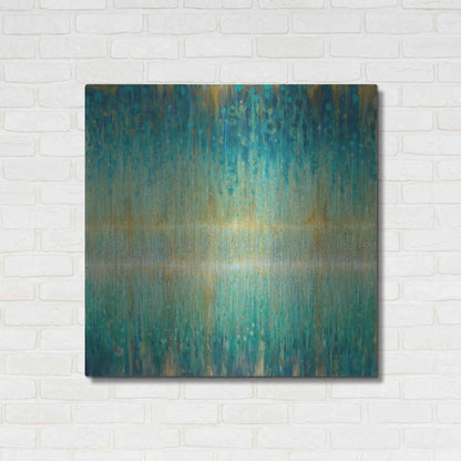 Luxe Metal Art 'Rain Abstract I' by Danhui Nai, Metal Wall Art,36x36