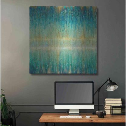 Luxe Metal Art 'Rain Abstract I' by Danhui Nai, Metal Wall Art,36x36