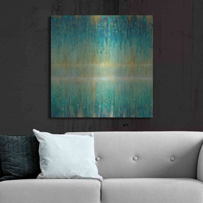 Luxe Metal Art 'Rain Abstract I' by Danhui Nai, Metal Wall Art,36x36