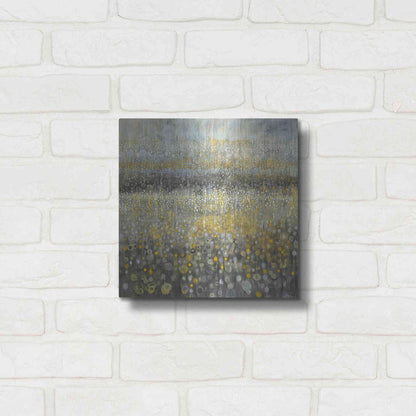 Luxe Metal Art 'Rain Abstract II' by Danhui Nai, Metal Wall Art,12x12