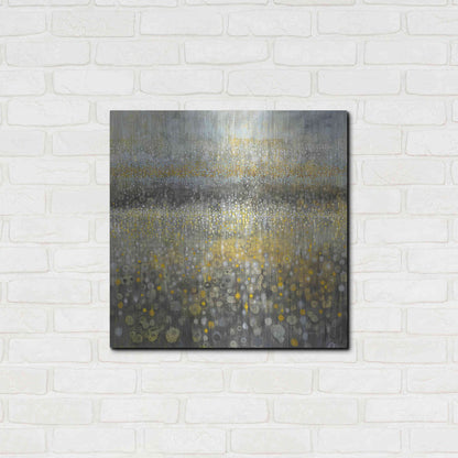 Luxe Metal Art 'Rain Abstract II' by Danhui Nai, Metal Wall Art,24x24