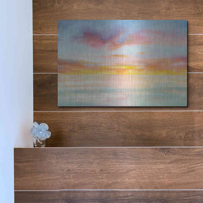Luxe Metal Art 'Pastel Sky' by Danhui Nai, Metal Wall Art,16x12