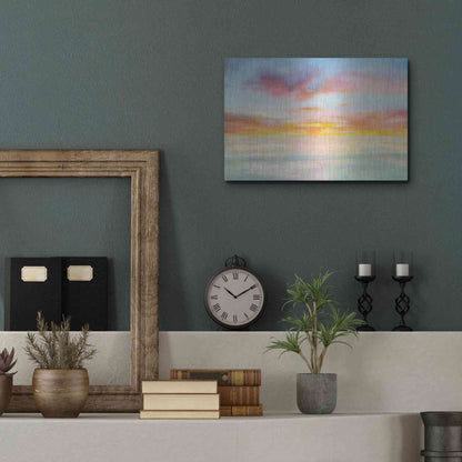 Luxe Metal Art 'Pastel Sky' by Danhui Nai, Metal Wall Art,16x12