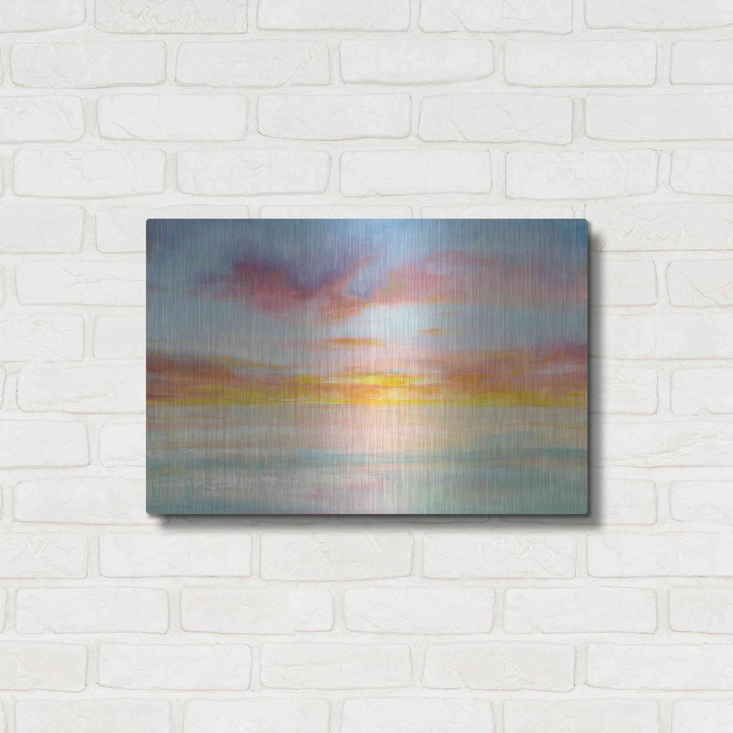 Luxe Metal Art 'Pastel Sky' by Danhui Nai, Metal Wall Art,24x16