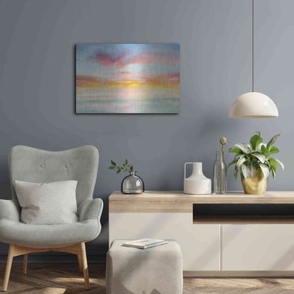 Luxe Metal Art 'Pastel Sky' by Danhui Nai, Metal Wall Art,24x16