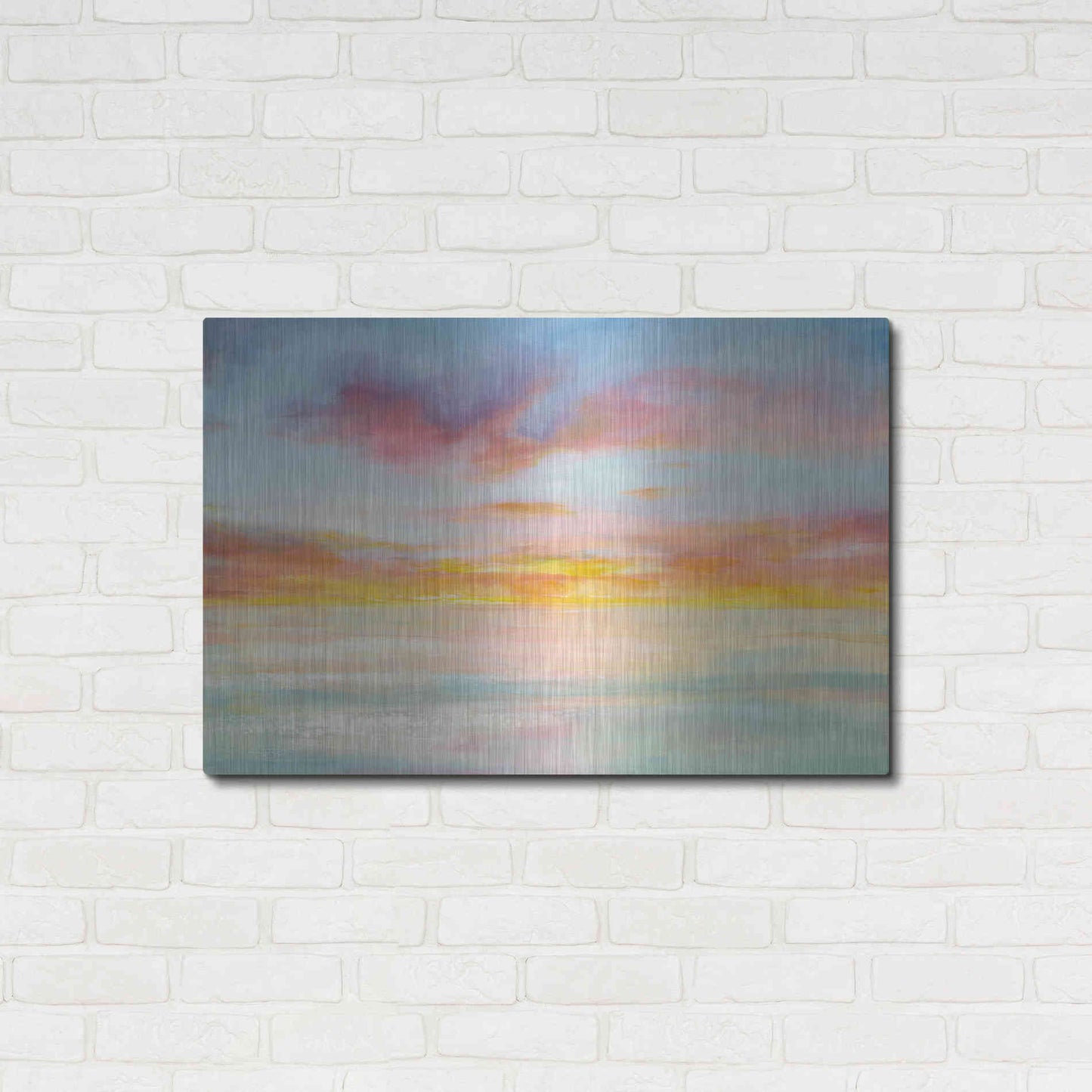 Luxe Metal Art 'Pastel Sky' by Danhui Nai, Metal Wall Art,36x24