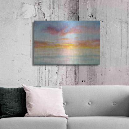 Luxe Metal Art 'Pastel Sky' by Danhui Nai, Metal Wall Art,36x24