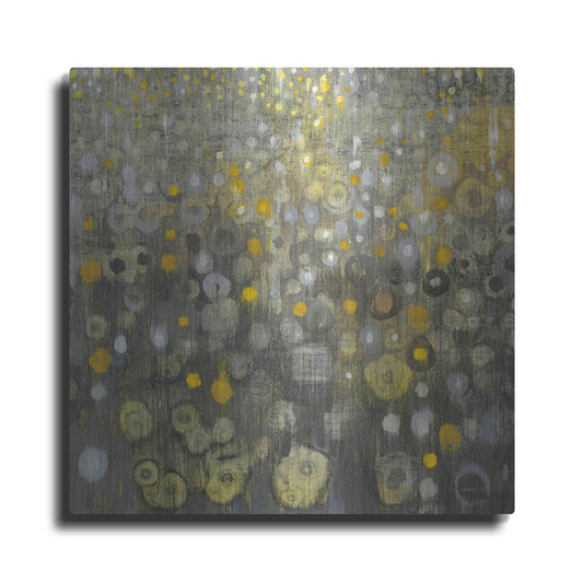 Luxe Metal Art 'Rain Abstract V' by Danhui Nai, Metal Wall Art