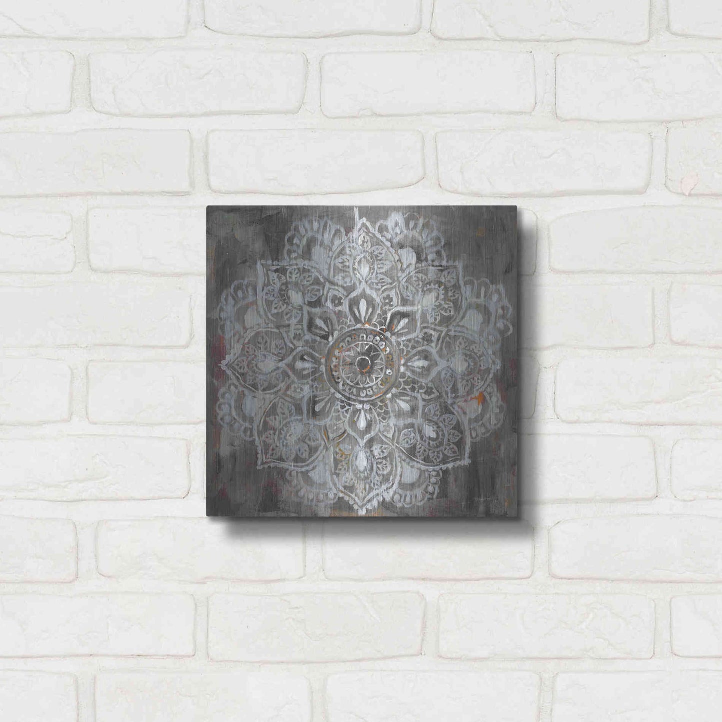 Luxe Metal Art 'Mandala In Neutral II' by Danhui Nai, Metal Wall Art,12x12